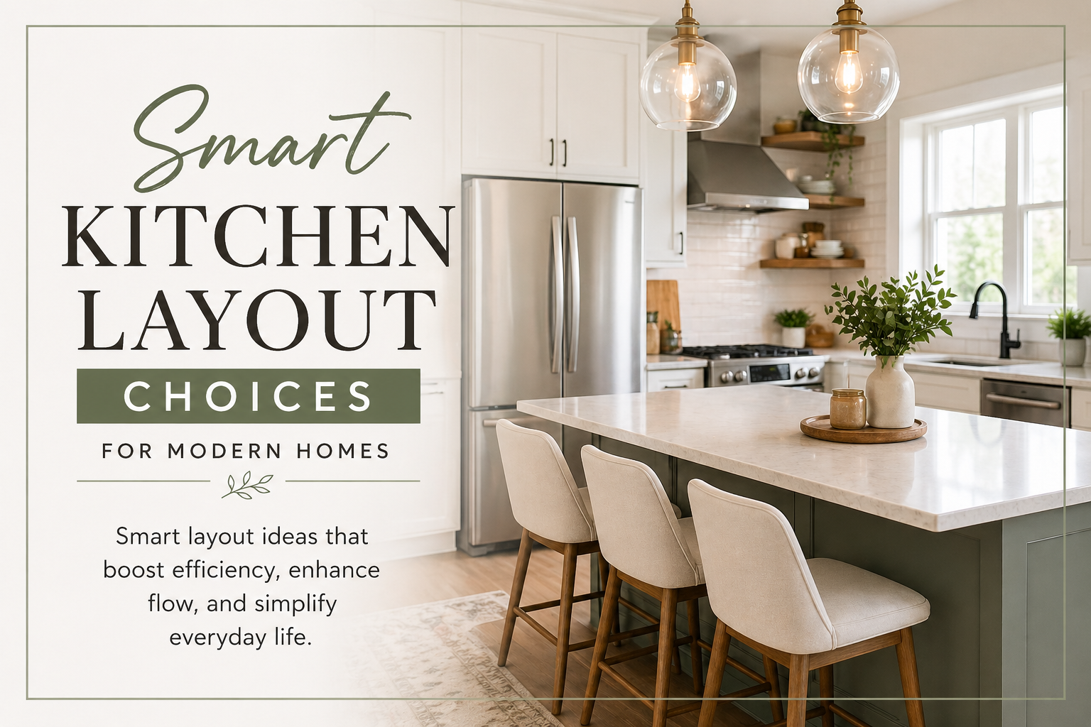 Smartview Kitchen Layout Smart Kitchen Layout Choices for Modern Homes - DIVINE Life & Home